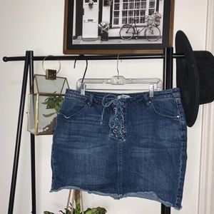 Denim mini shirt